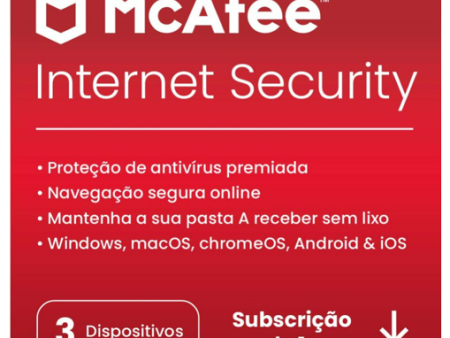 Software McAfee Internet Security - 1 Ano 3 Dispositivos (Formato Digital) For Cheap