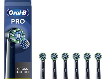 Recargas para Escovas de Dentes Elétrica Oral-B Cross Action - Preto - 6 Unidades Sale