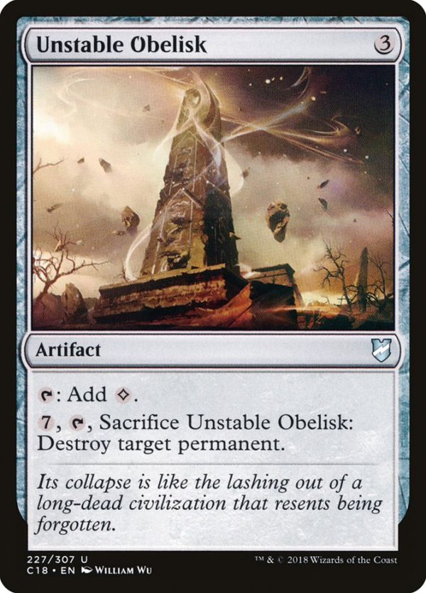 Unstable Obelisk [Commander 2018] on Sale